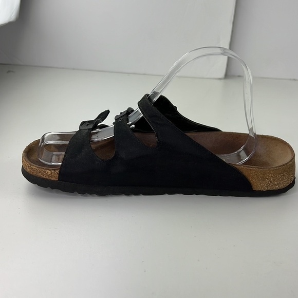 Papillio black Suede embossed leather sandals with cork size 9 - Picture 3 of 7